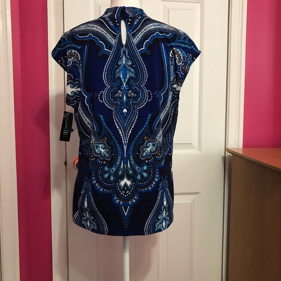 I-N-C Enchanted Paisley Top NEW WITH TAGS - Picture 5 of 7